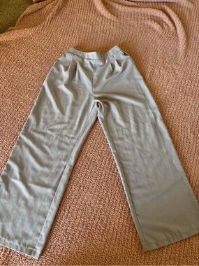 Women’s Wide-Leg Casual Pants in Light Gray